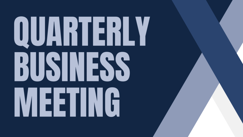 Quarterly Business Meeting Graphic Website